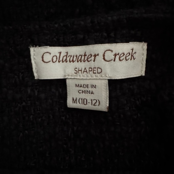 Coldwater Creek Black Textured Blazer with Silver Beading - Picture 4 of 9